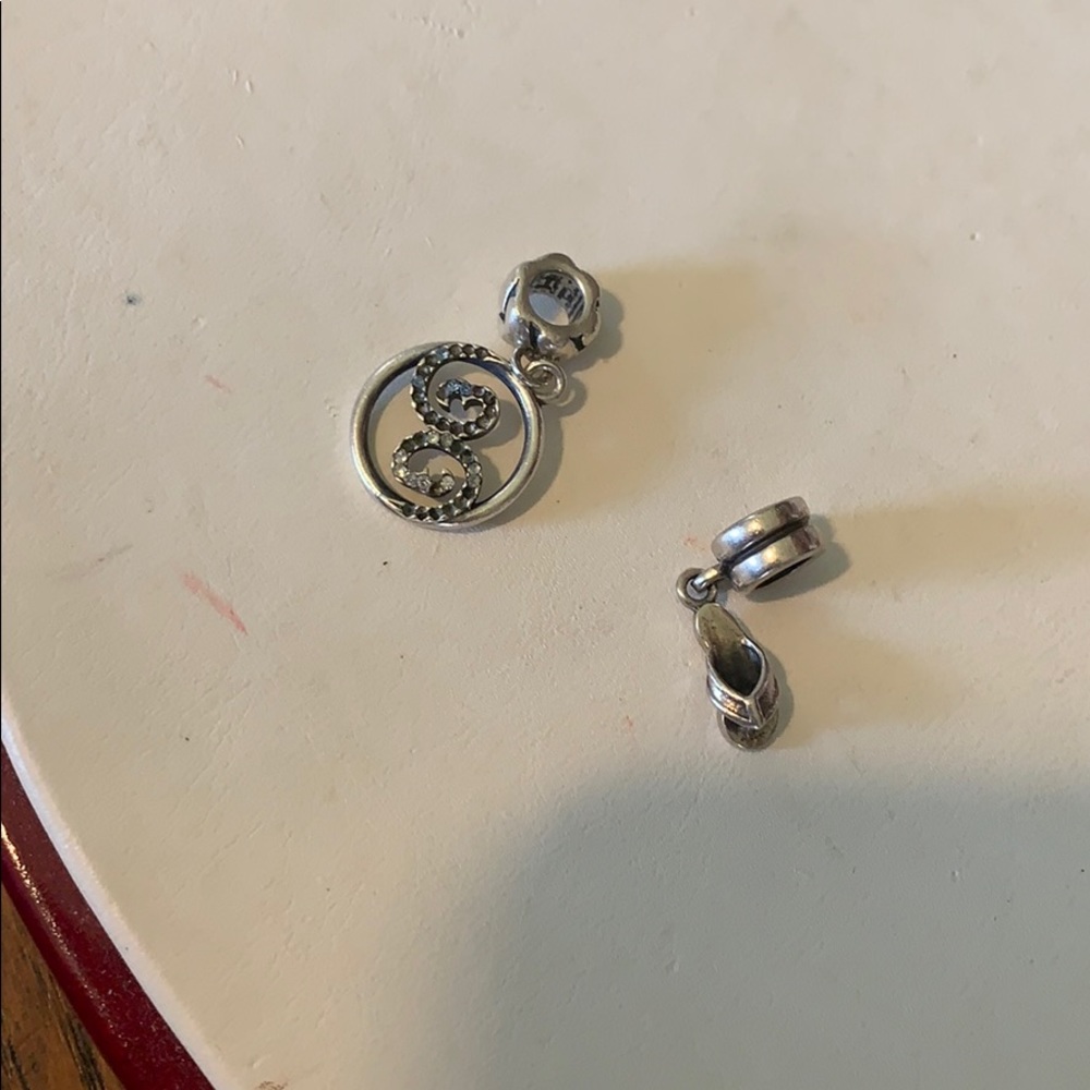 Sterling pandora/chamilia charm lot